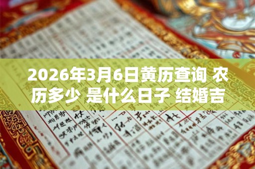 2026年3月6日黄历查询 农历多少 是什么日子 结婚吉时