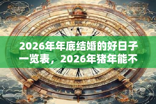 2026年年底结婚的好日子一览表，2026年猪年能不能结婚？