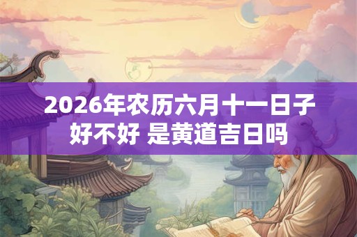 2026年农历六月十一日子好不好 是黄道吉日吗