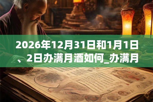 2026年12月31日和1月1日、2日办满月酒如何_办满月酒是吉日吗
