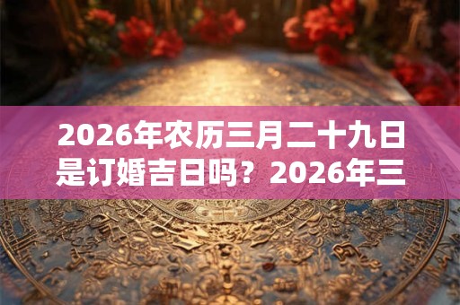 2026年农历三月二十九日是订婚吉日吗？2026年三月订婚吉日有哪几天？