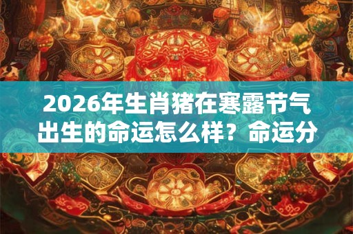2026年生肖猪在寒露节气出生的命运怎么样？命运分析大全