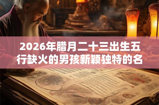 2026年腊月二十三出生五行缺火的男孩新颖独特的名字精选