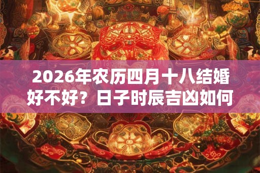 2026年农历四月十八结婚好不好？日子时辰吉凶如何？