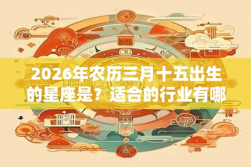 2026年农历三月十五出生的星座是？适合的行业有哪些？
