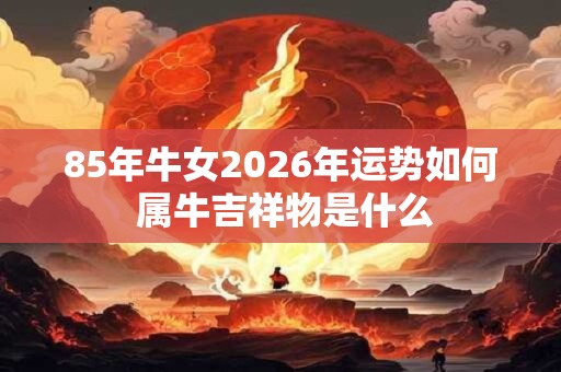 85年牛女2026年运势如何 属牛吉祥物是什么