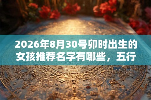 2026年8月30号卯时出生的女孩推荐名字有哪些，五行属什么