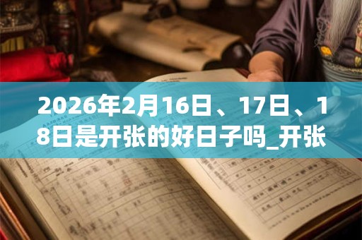 2026年2月16日、17日、18日是开张的好日子吗_开张可以吗