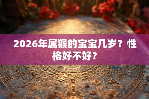 2026年属猴的宝宝几岁？性格好不好？