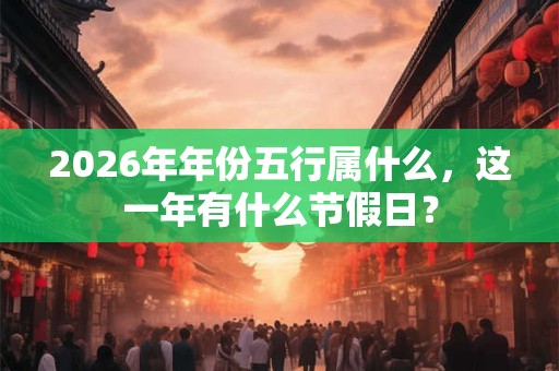 2026年年份五行属什么，这一年有什么节假日？