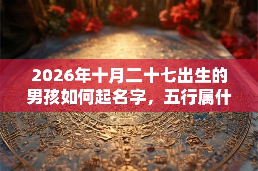 2026年十月二十七出生的男孩如何起名字，五行属什么