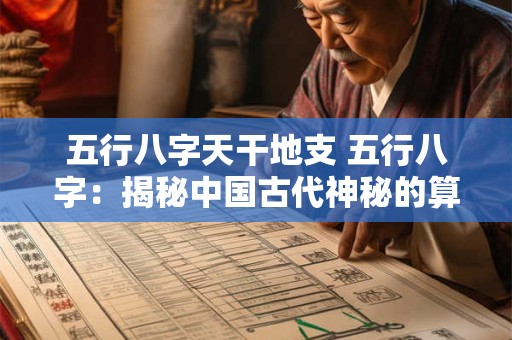 五行八字天干地支 五行八字：揭秘中国古代神秘的算命术