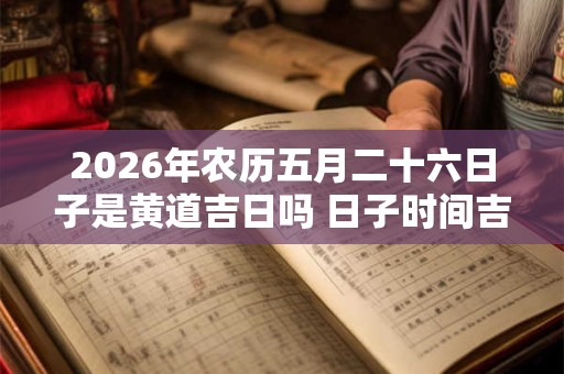 2026年农历五月二十六日子是黄道吉日吗 日子时间吉凶