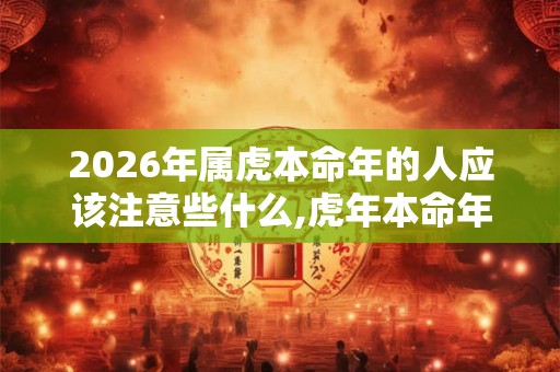 2026年属虎本命年的人应该注意些什么,虎年本命年的大忌是什么