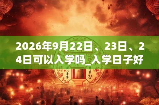 2026年9月22日、23日、24日可以入学吗_入学日子好吗
