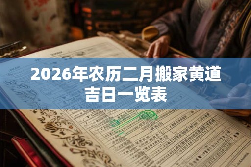 2026年农历二月搬家黄道吉日一览表
