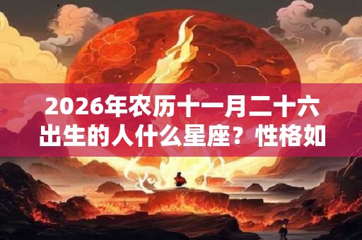 2026年农历十一月二十六出生的人什么星座？性格如何