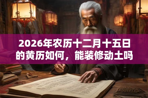 2026年农历十二月十五日的黄历如何，能装修动土吗？
