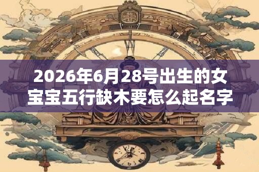 2026年6月28号出生的女宝宝五行缺木要怎么起名字