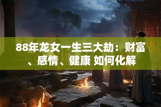 88年龙女一生三大劫：财富、感情、健康 如何化解