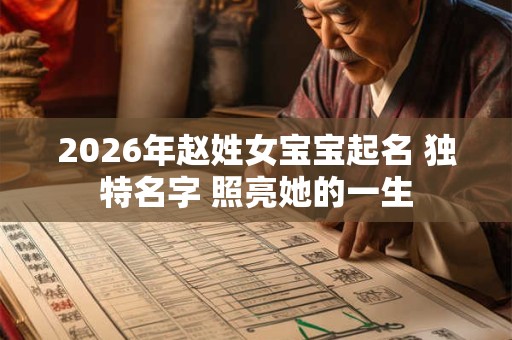 2026年赵姓女宝宝起名 独特名字 照亮她的一生