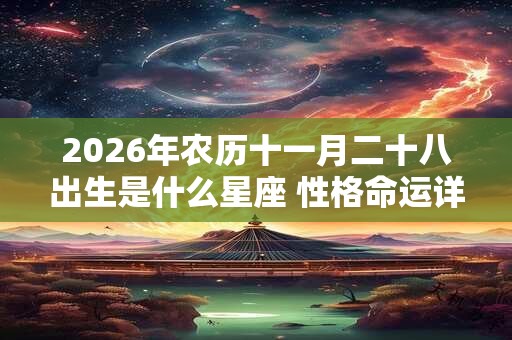 2026年农历十一月二十八出生是什么星座 性格命运详解！
