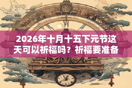 2026年十月十五下元节这天可以祈福吗？祈福要准备什么？