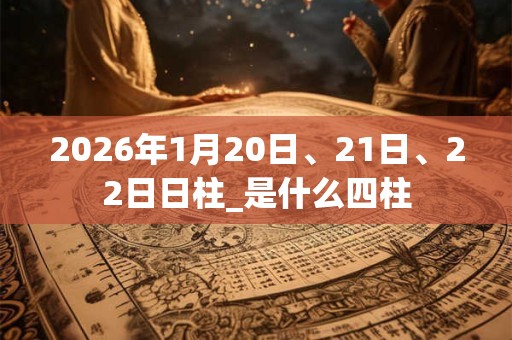 2026年1月20日、21日、22日日柱_是什么四柱