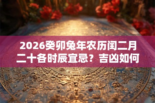 2026癸卯兔年农历闰二月二十各时辰宜忌？吉凶如何？
