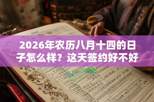 2026年农历八月十四的日子怎么样？这天签约好不好？