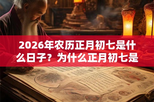 2026年农历正月初七是什么日子？为什么正月初七是人日？