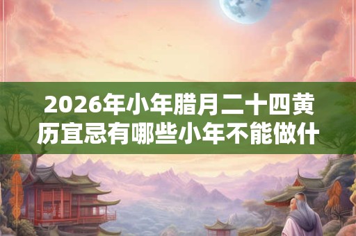 2026年小年腊月二十四黄历宜忌有哪些小年不能做什么？