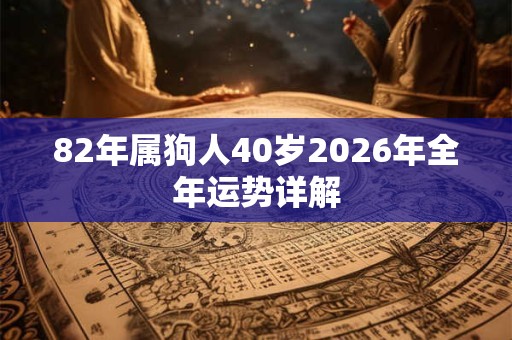 82年属狗人40岁2026年全年运势详解