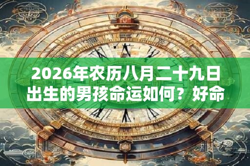 2026年农历八月二十九日出生的男孩命运如何？好命吗？
