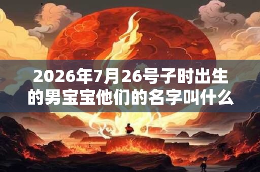 2026年7月26号子时出生的男宝宝他们的名字叫什么比较好