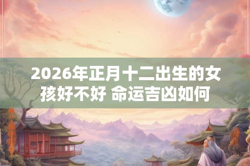 2026年正月十二出生的女孩好不好 命运吉凶如何