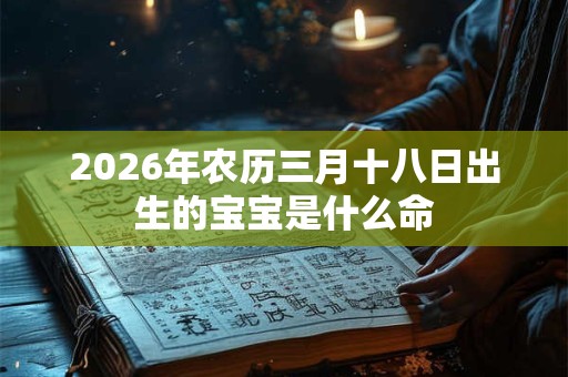 2026年农历三月十八日出生的宝宝是什么命