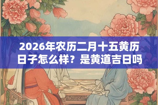 2026年农历二月十五黄历日子怎么样？是黄道吉日吗？