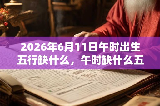 2026年6月11日午时出生五行缺什么，午时缺什么五行