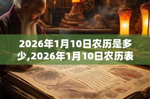 2026年1月10日农历是多少,2026年1月10日农历表