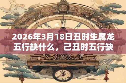 2026年3月18日丑时生属龙五行缺什么，己丑时五行缺什么
