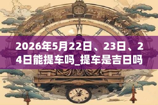 2026年5月22日、23日、24日能提车吗_提车是吉日吗