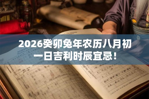 2026癸卯兔年农历八月初一日吉利时辰宜忌！