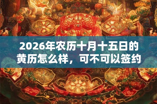 2026年农历十月十五日的黄历怎么样，可不可以签约？