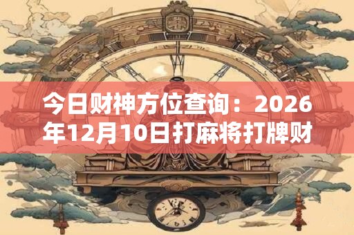 今日财神方位查询:2026年12月10日打麻将打牌财运方位 今日财神方位查询:2026年12月10日打麻将打牌财运方位