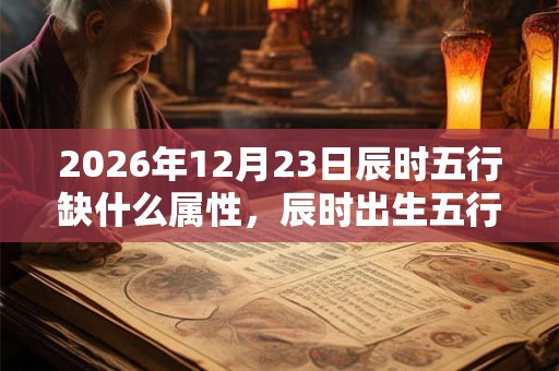 2026年12月23日辰时五行缺什么属性，辰时出生五行缺什么