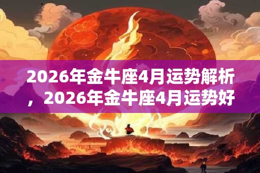 2026年金牛座4月运势解析，2026年金牛座4月运势好吗？