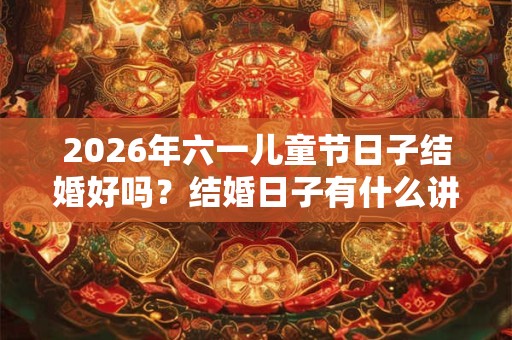 2026年六一儿童节日子结婚好吗？结婚日子有什么讲究？