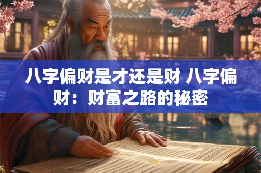 八字偏财是才还是财 八字偏财：财富之路的秘密