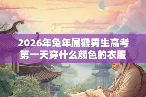 2026年兔年属猴男生高考第一天穿什么颜色的衣服